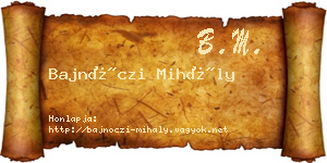 Bajnóczi Mihály névjegykártya