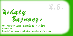 mihaly bajnoczi business card