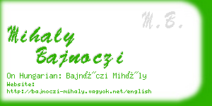 mihaly bajnoczi business card